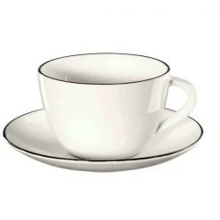 ASA Kaffeetasse Mit Untertasse 200 Ml à Table Ligne Noir